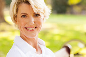 older woman smiling